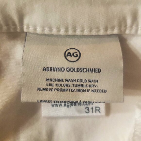 Like New! AG Abby Ankle Midrise Super Skinny Jean White - Size 31R - Picture 9 of 11